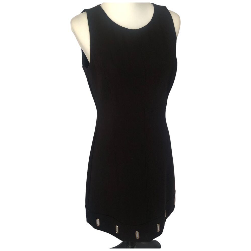 White House‎ Black Market Sleeveless Gold Cutout Sheath Cocktail Office Dress 4 - Picture 3 of 14